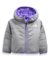 Baby Reversible Mossbud Swirl Full Zip Hooded Jacket by The North Face – Polyester, Grey, Model NF0A5AB9A91