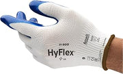 Ansell HyFlex 11-900 Nylon Glove, Blue Nitrile Coating, Knit Wrist Cuff, Large, Size 9 (Pack of 12)