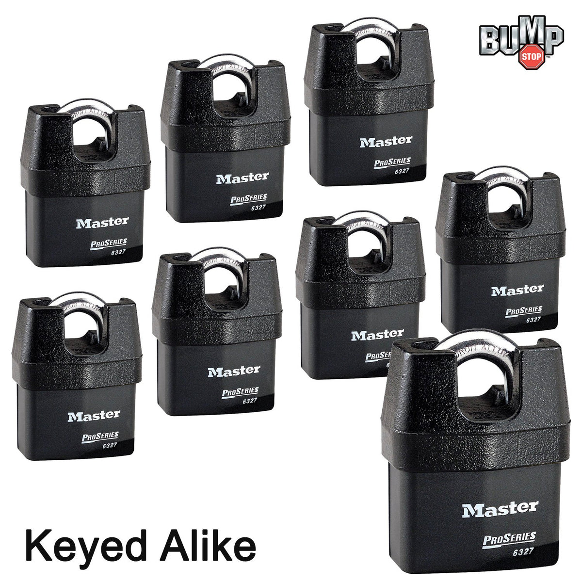 Master Lock 8 Pack / 1 Keyed Padlocks