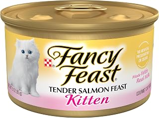 Purina Fancy Feast Kitten Salmon Feast Wet Food Pack of (24) 3 oz Cans