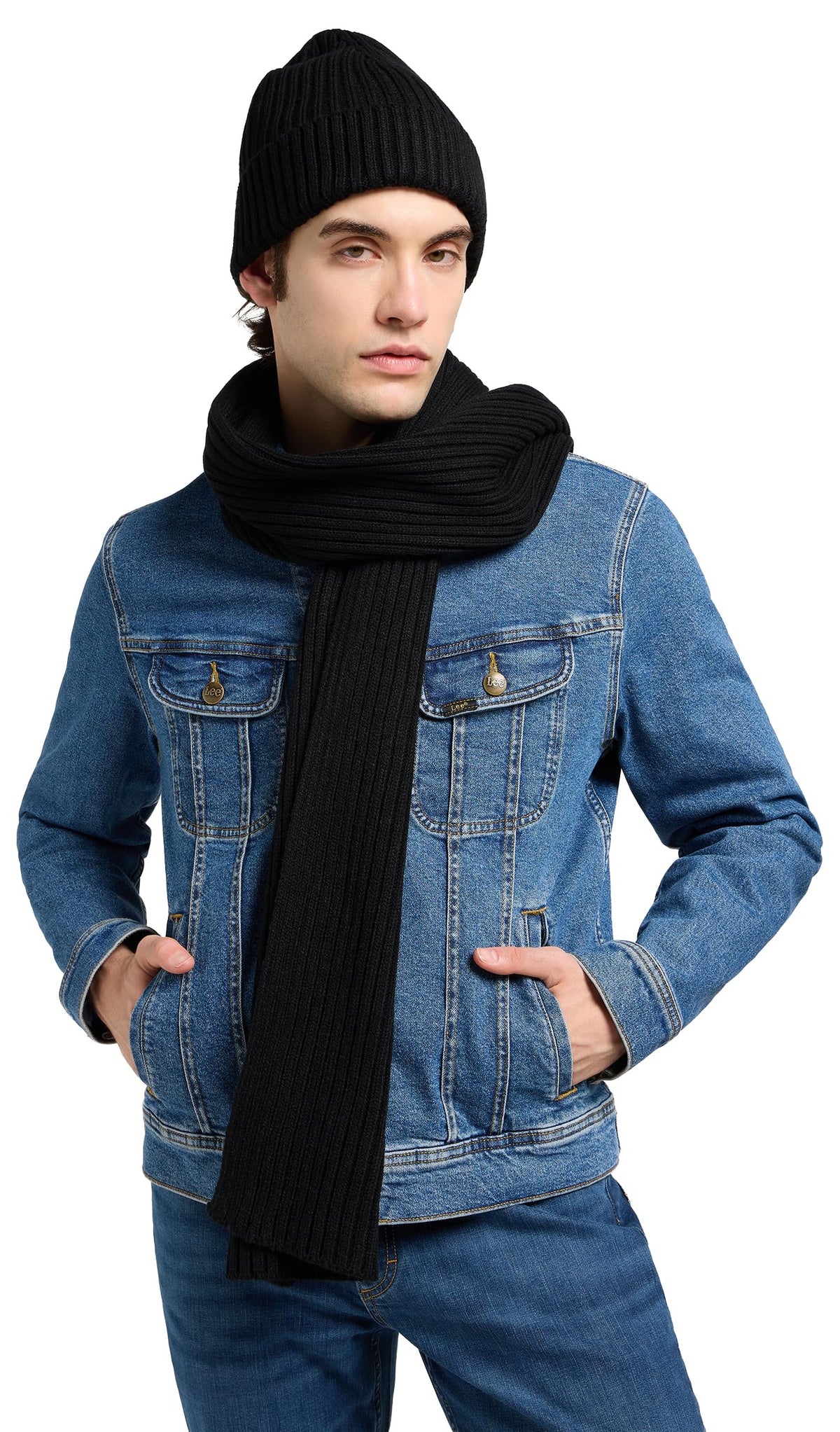 Men's Beanie Hat Xmas Pack by Lee – Black I, Model LP78