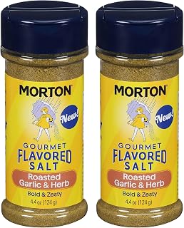 Morton Gourmet Flavored Salt Roasted Garlic & Herb Seasoning (2 Pack)