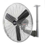 Deluxe Ceiling Mount Fan by Global Industrial – 38"L x 28.5"W x 7"H, Alloy Steel, Black/Gray/Silver, Model 795973