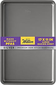 Wilton Silver Non-Stick Large Baking Sheet, Roasting Pan, 17 x11 IN. (Pack of 6)