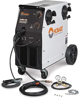 Hobart 500536 Ironman 230 MIG Welder With Wheel Kit & Cylinder Rack