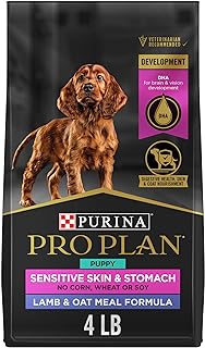 Purina Pro Plan Sensitive Skin & Stomach Puppy Food, Lamb & Oat Meal, 4 lb