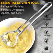 QAP Stainless Steel Potato Masher, 11 Inch, Silver