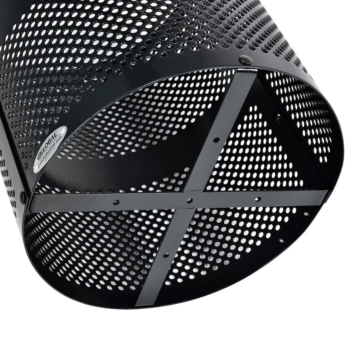 Global Industrial Black / 23.5 inches (Diameter) x 30 inches (Height) / Industrial Outdoor Trash Cans