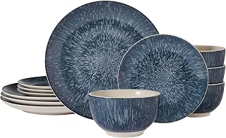 Pfaltzgraff Mist 12 Piece Dinnerware Set, Dinner Salad Plates, Bowls