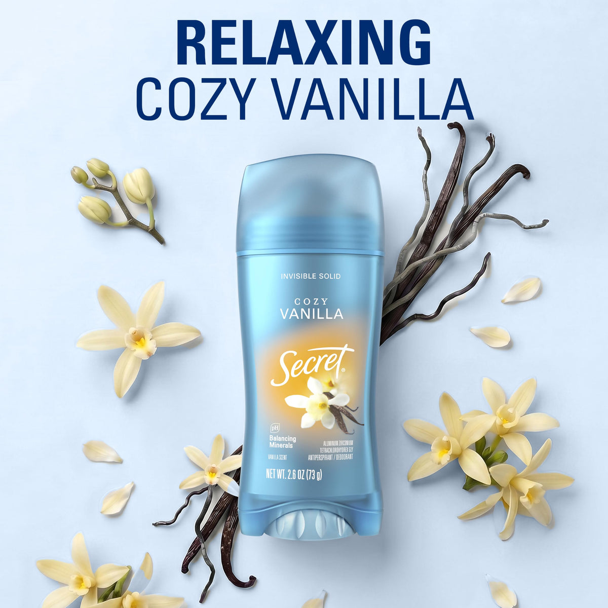 Secret Vanilla / 2.6 Ounce (Pack of 3) / 3 Antiperspirant Deodorant