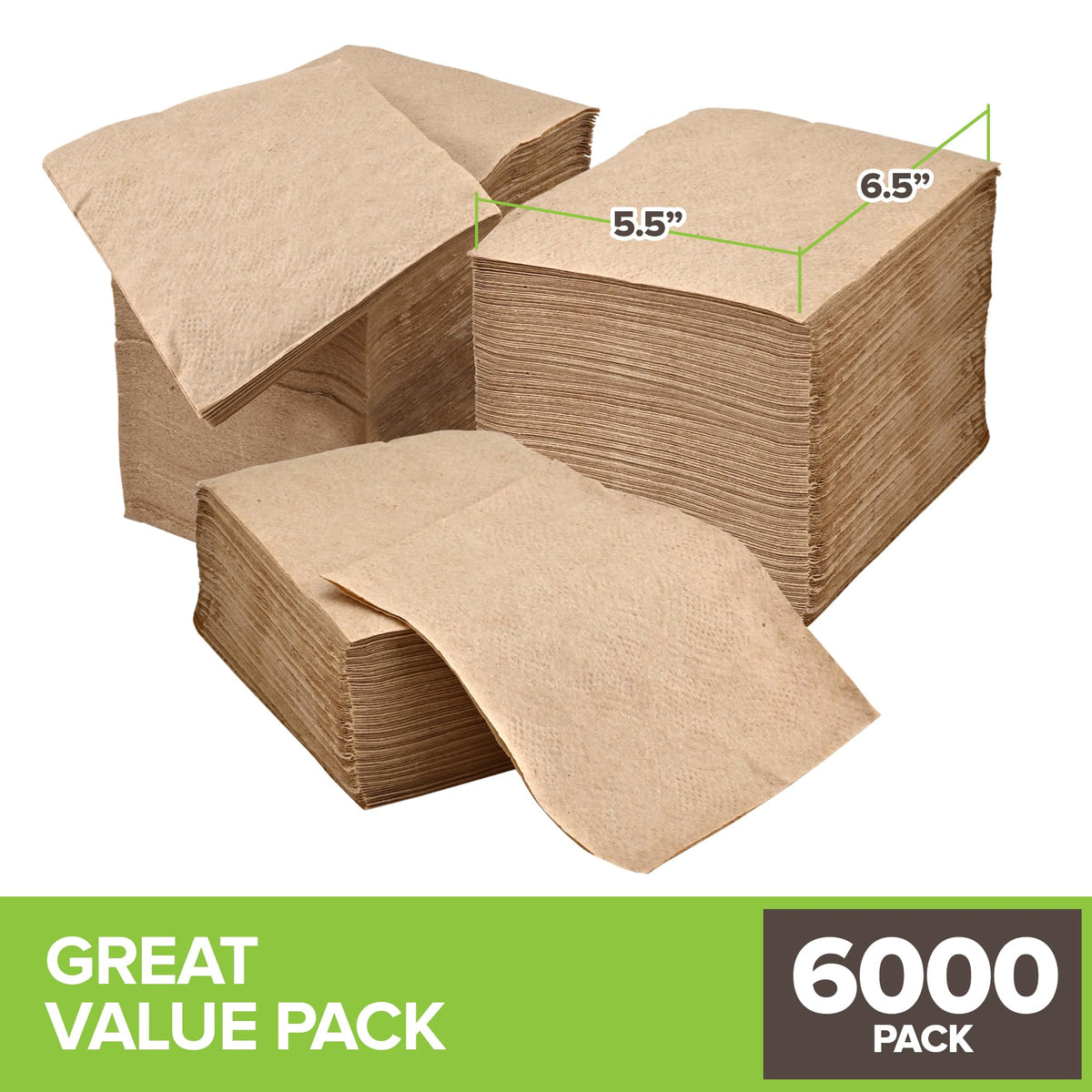 Stock Your Home 6000 / 25 Count Pack of 240 Disposable Napkins