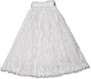 Rubbermaid Commercial Products Value Pro Small 16 OZ Cotton Wet Mop, 1" Headband, White, for General Purpose Floor Cleaning or One-Time Use