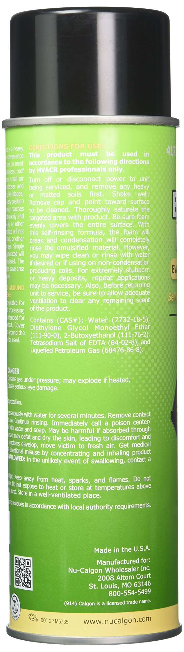 417175 Evap Foam (Pack of 2) by Nu-Calgon – 18 Ounce (Pack of 2), Foam, Pack of 2, Model S1-417175