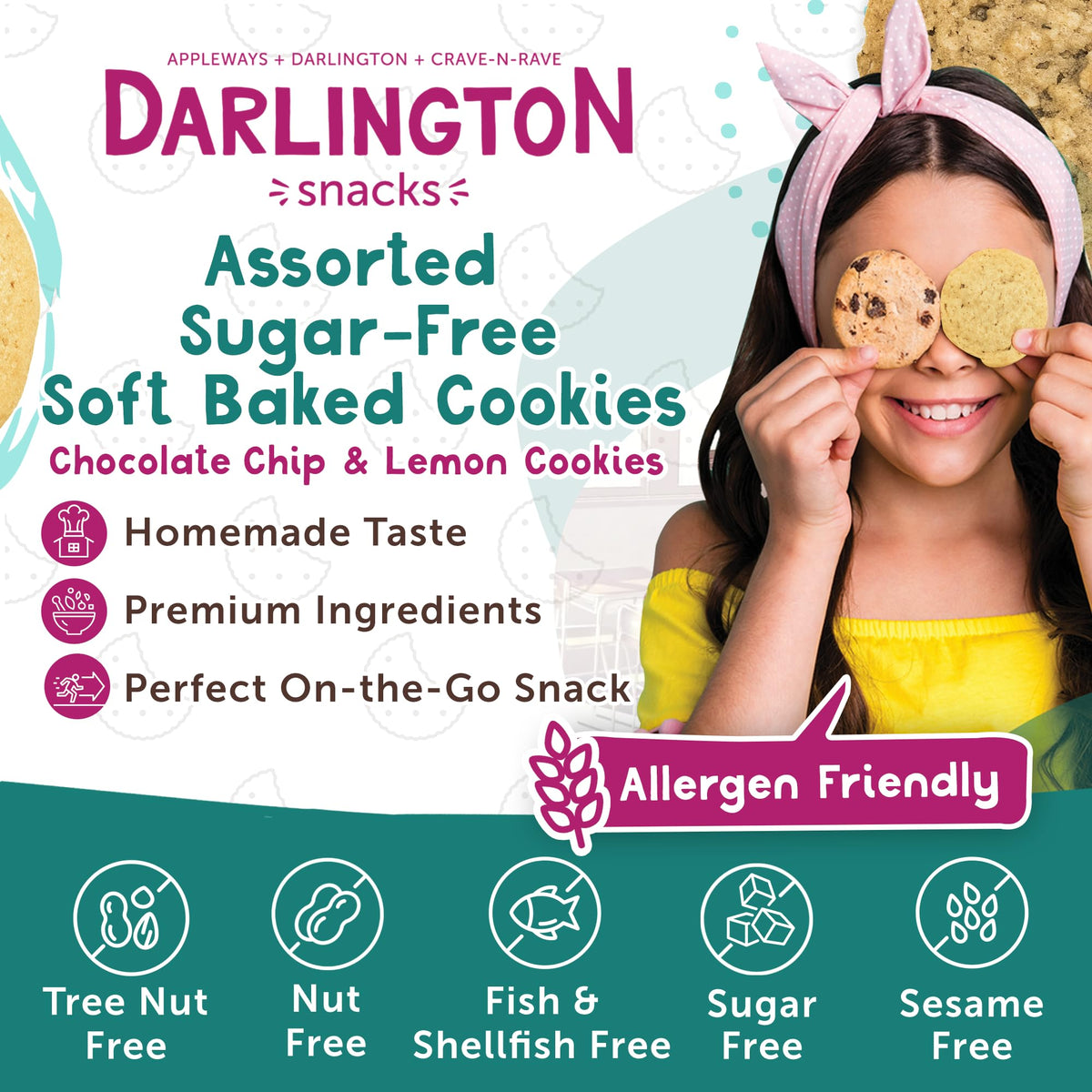 Darlington Snacks Assorted (Sugar-Free) / 0.75 Ounce (Pack of 212) / 212 Cookie Assortments