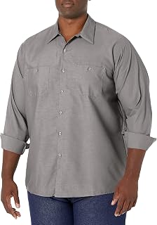 Red Kap Long Sleeve Industrial Solid Work Shirt Light Grey X-Large - 5 Pack