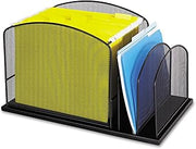 Safco 3259BL Onyx Mesh Hanging File with 2 Vertical Sections, Black