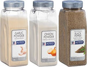McCormick Culinary Pantry Essentials Variety Pack (Garlic Powder, Onion Powder, and Pure Ground Black Pepper), 59 oz