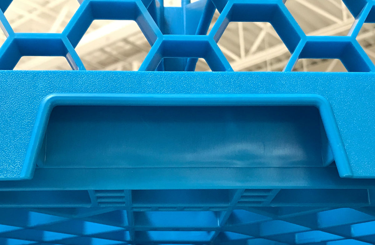 CFS RG49-414 OptiClean 49 Compartment Glass Rack with 4 Extenders by Carlisle FoodService Products – 10.3", Glass, Carlisle Blue, Model CARG49-414000-B01001