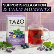 TAZO Blueberry Lavender Lemon Balm Flavor / Pack of 4 / 64 Herbal