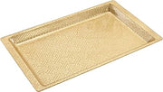 Winco 20 3/4" x 12 3/4" Gold Plastic Display Tray