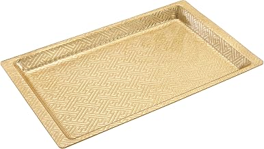 Winco 20 3/4" x 12 3/4" Gold Plastic Display Tray