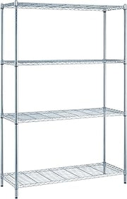 QUANTUM STORAGE SYSTEMS RWR72-2442LD Adjustable Wire Chrome 4 Shelves 72" H x 42" W x 24" D
