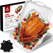 Gayimei Serving Platter, Melamine 20 x 13 Inch, White
