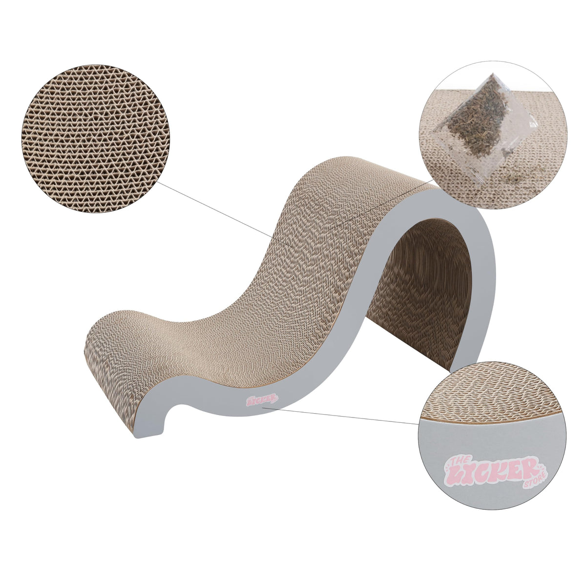 THE LICKER STORE Gray / Modern / 1 Scratching Pads