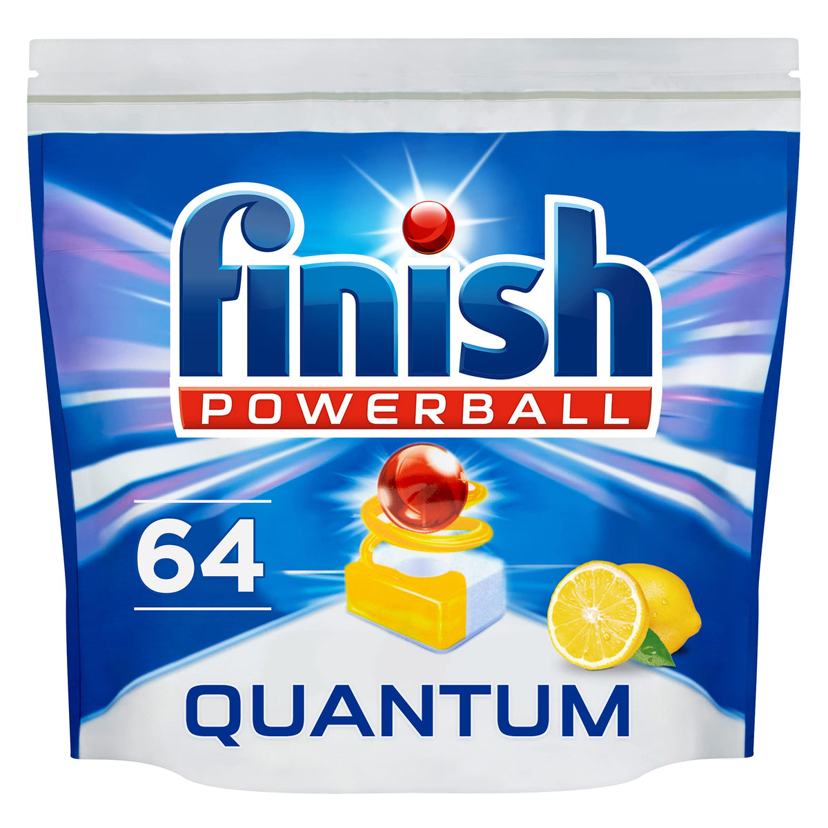 Finish 64 Count (Pack of 1) / Original / Lemon Dishwasher Detergent