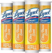 Lysol Smart Refill Cartridges Multipurpose Cleaner, Citrus Breeze, For Disinfecting & Cleaning, 4ct.​, Packaging May Vary