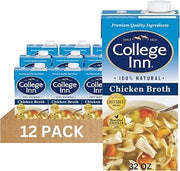 College Inn 100% Natural Chicken Broth, 12 Pack, 32 oz Carton