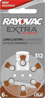 Rayovac Extra Advanced Hearing Aid Batteries Size 312 (300 Batteries) + Keychain
