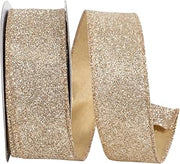 Reliant Ribbon Ribbon - Glitter Metallic Display Value Wired Edge, Gold/Silver, 1-1/2 Inch, 10 Yards