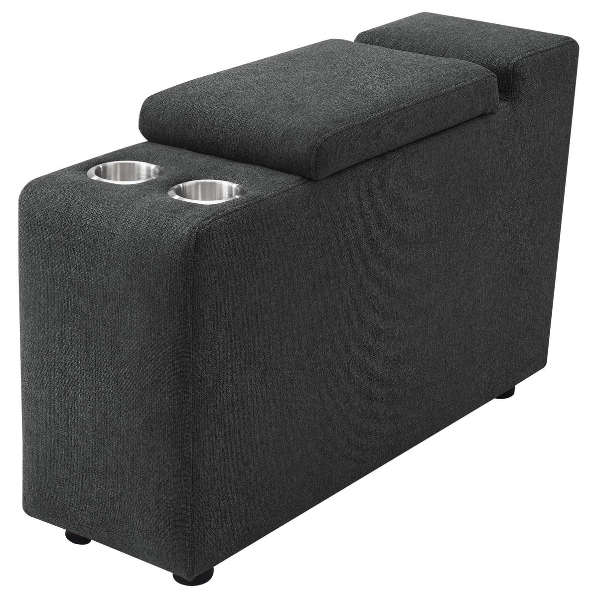Coaster Collins Upholstered Modular Storage Console Dark Grey by Coaster Fine Furniture – 13.00"w x 38.75"d x 24.50"h, Dark Grey, Model 609530CON