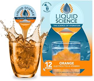 Java House Liquid Science Arctic Freeze Single Serve Hydration Pods - Peel and Pour - Orange - Pack of 48