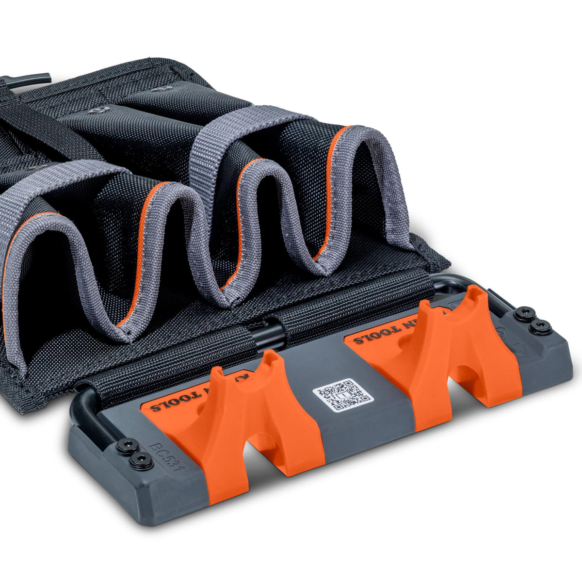 Mini Apron by KLEIN TOOLS – Tool Storage Apron, Nylon, Gray/Black/Orange, Model BC531S