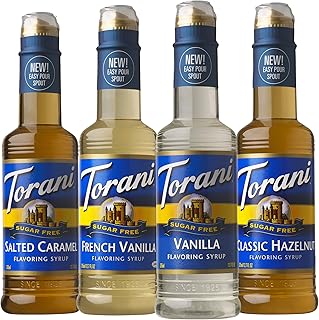 Torani Sugar Free Drink Syrup Coffeehouse Variety Pack, 12.7 fl oz Set of 4