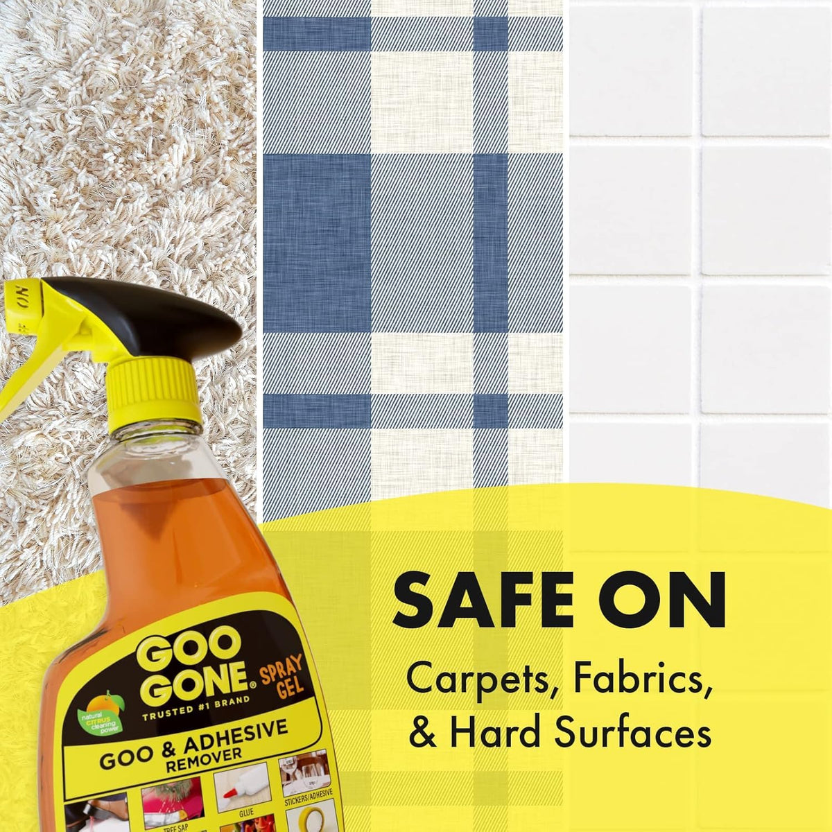 Adhesive Remover Spray Gel 12 Oz with Scraper by Goo Gone – 12 Fl Oz (Pack of 1), Model 2256ZBP