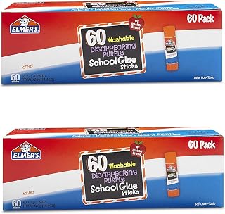 Elmer's Washable Disappearing Purple Glue Sticks (30 Count) (4 Pack)