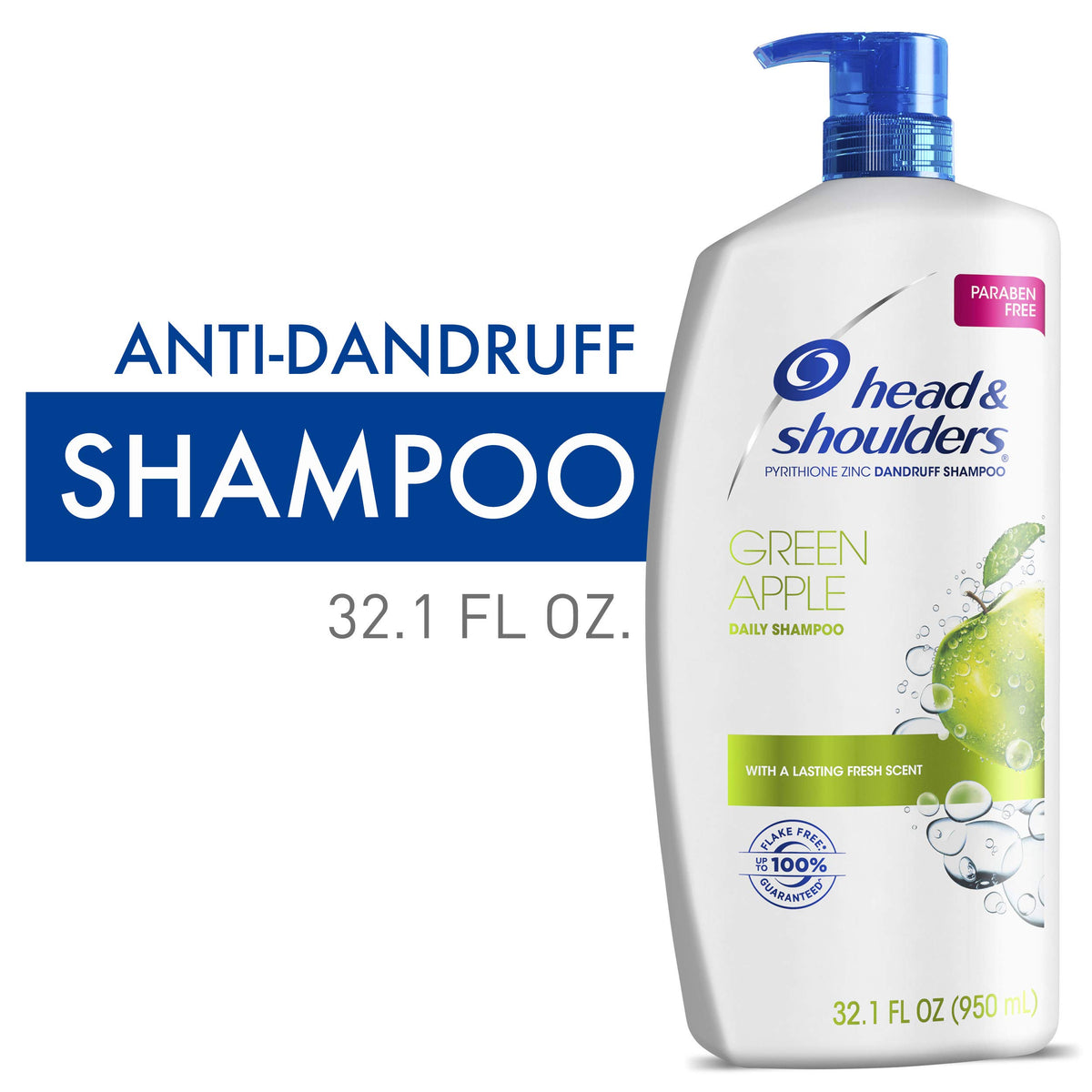 Head and Shoulders Green Apple Daily-Use Anti-Dandruff by Head & Shoulders – 32.1 Fl Oz (Pack of 1), 2in1 8.45 oz, Model RW-US-HEAD&SHOULDER-2