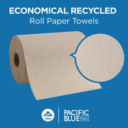 Pacific Blue Basic by Georgia-Pacific PRO Recycled Hardwound Paper Towel Rolls – Brown, 800 Feet Per Roll, 6 Rolls Per Case, 26301
