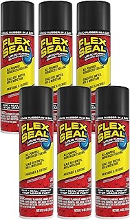 Flex Seal Spray Rubber Sealant Coating, 14-oz, Black (6 Pack)