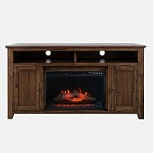 Jofran Hearthside Large Modern Rustic Electric LED Fireplace 5000 BTU Console TV Stand Sideboard Storage Cabinet,60" Bakersfield