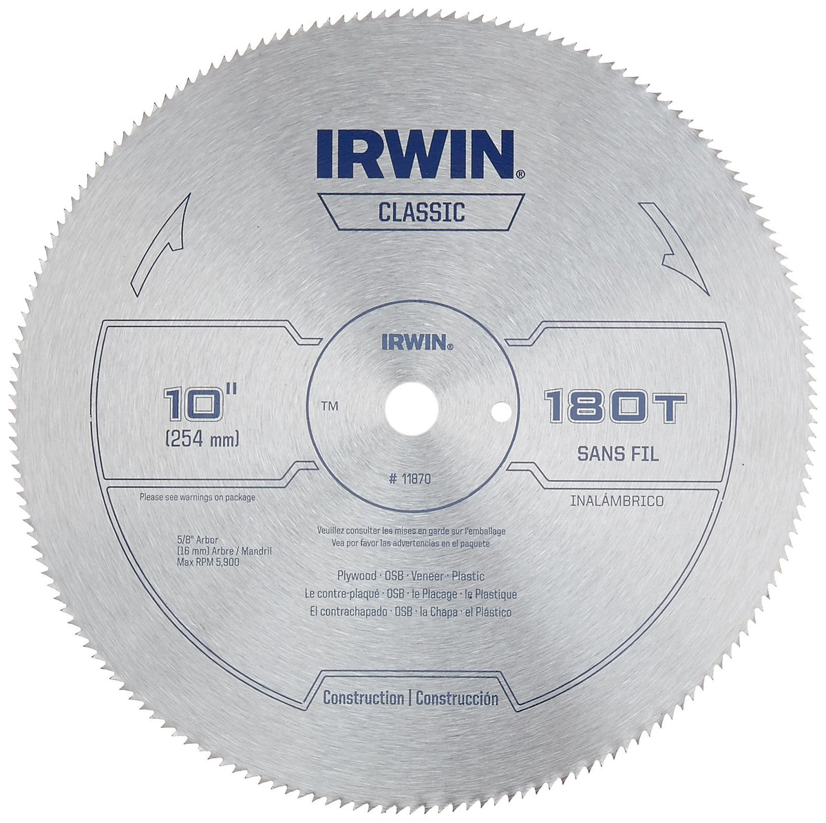 IRWIN 10" 180T / Classic / Multi Miter Saw Blades