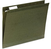 AbilityOne Hanging File Folder - 1/3 Cut, Letter Size, Green 7530-01-364-9497: Box, 25 Item(s)