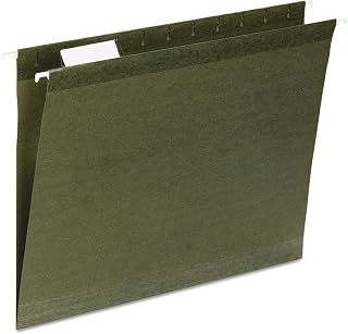 AbilityOne Hanging File Folder - 1/3 Cut, Letter Size, Green 7530-01-364-9497: Box, 25 Item(s)