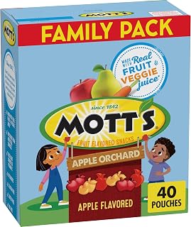 Mott's Fruit Flavored Snacks, Apple Orchard, Gluten Free, 40 ct (Pack of 5)