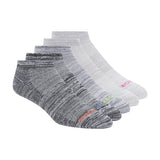 womens 5 Pack Low Cut Socks by Skechers – Polyester, Steel Grey/Cool Grey, Pack of 5, Model S108158
