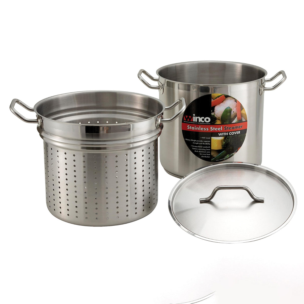 Winware 20 Quarts / Stainless Steel / 20.0 quarts Steamers
