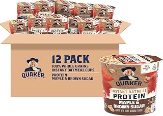 Quaker Instant Oatmeal Express Cups Protein Maple Brown Sugar